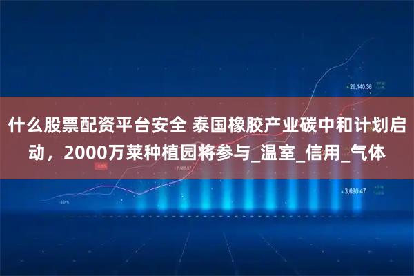 什么股票配资平台安全 泰国橡胶产业碳中和计划启动，2000万莱种植园将参与_温室_信用_气体